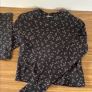 H&M Dark Floral Long Sleeve Tee